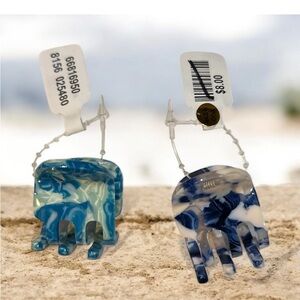 Free People Blue Waves Mini Claw Clips NWT